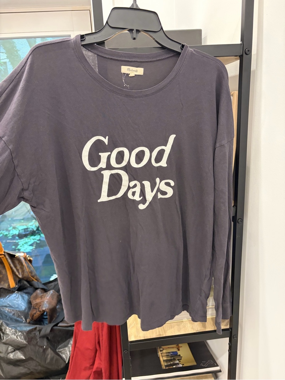 Madewell Good Days Graphic Softfade Cotton Long-Sleeve Tee XL
